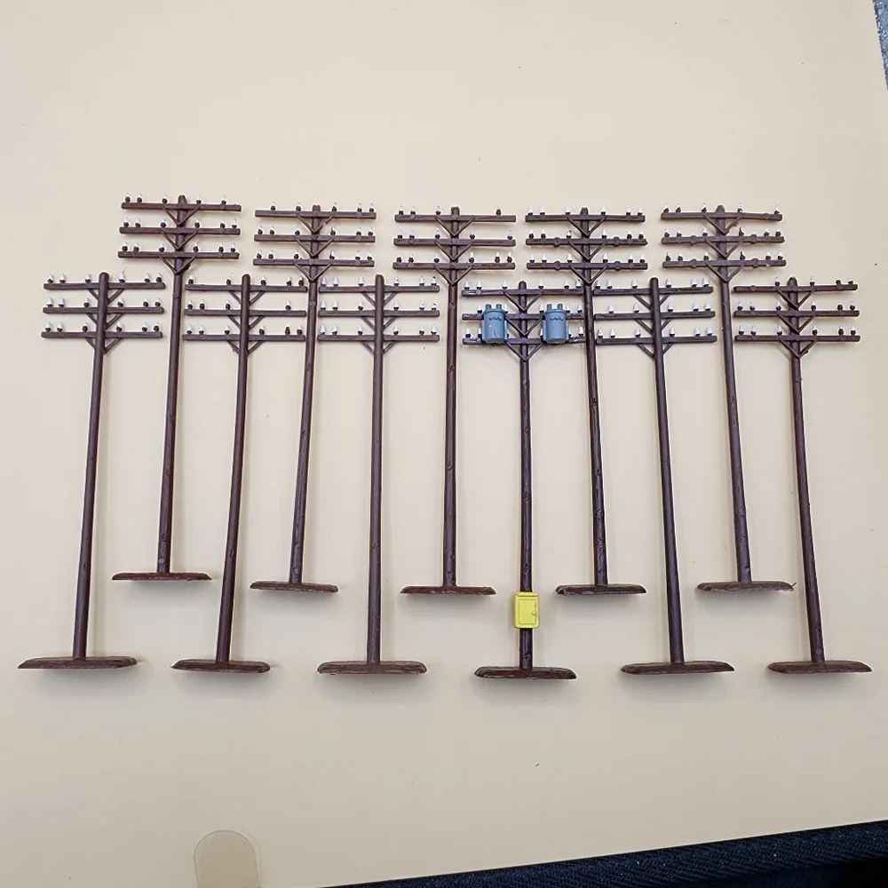 Bachmann HO Scale Train Accessories Lot 11 Telephone Poles 4